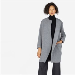 Everlane Collarless Cocoon Coat